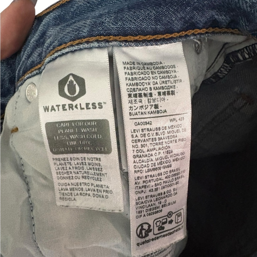 Levi’s Low Pro Straight Jeans Size 27 Medium Wash Low Rise Water<Less - Picture 4 of 9
